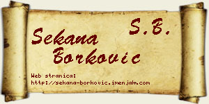 Sekana Borković vizit kartica